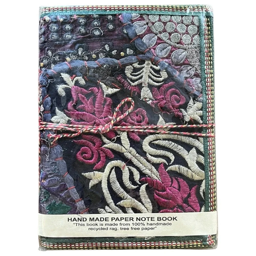 Handcrafted Sari Silk Journal · Tree-Free Paper · Zero Waste · Living Ritual